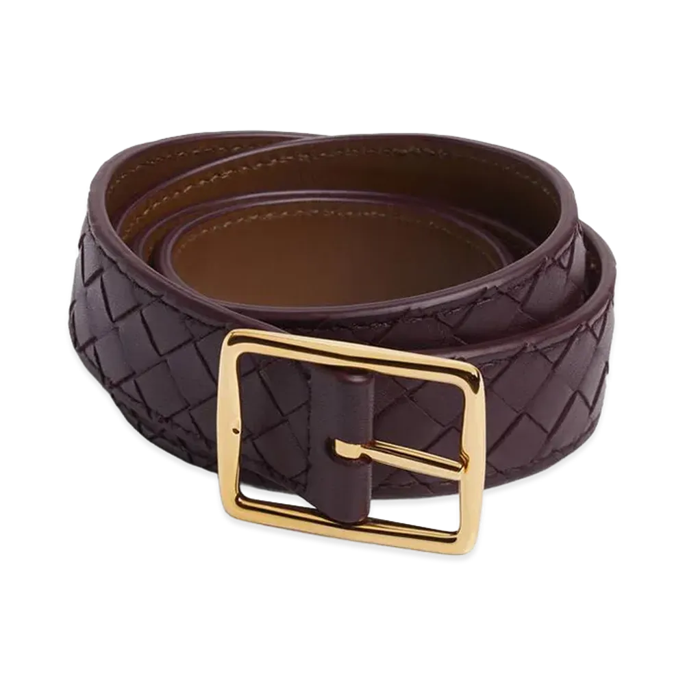 Bottega Veneta Reverso Belt "Dark Barolo/Nocciola"