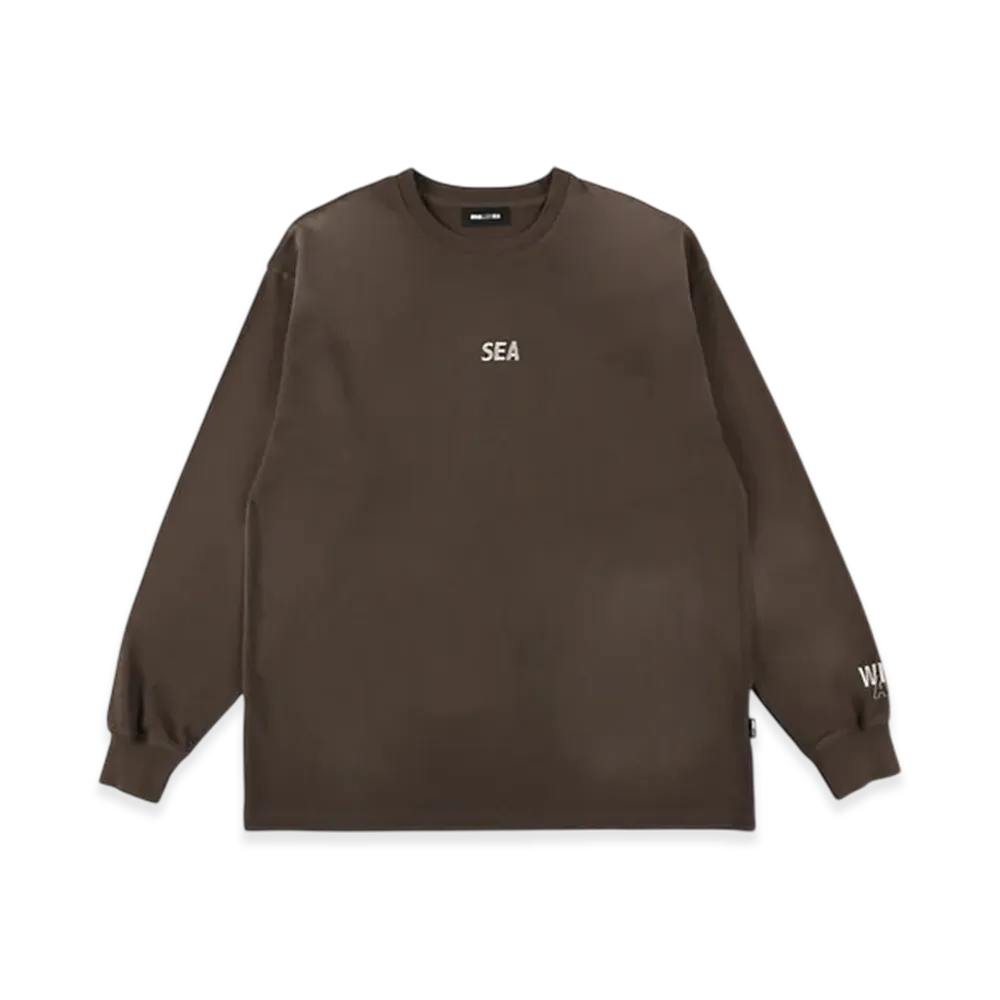 WIND AND SEA Sulfur Dyeing Logo L/S Tee "Brown"