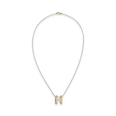 Hermes Pop H Pendant "Gold/Marron Glace"