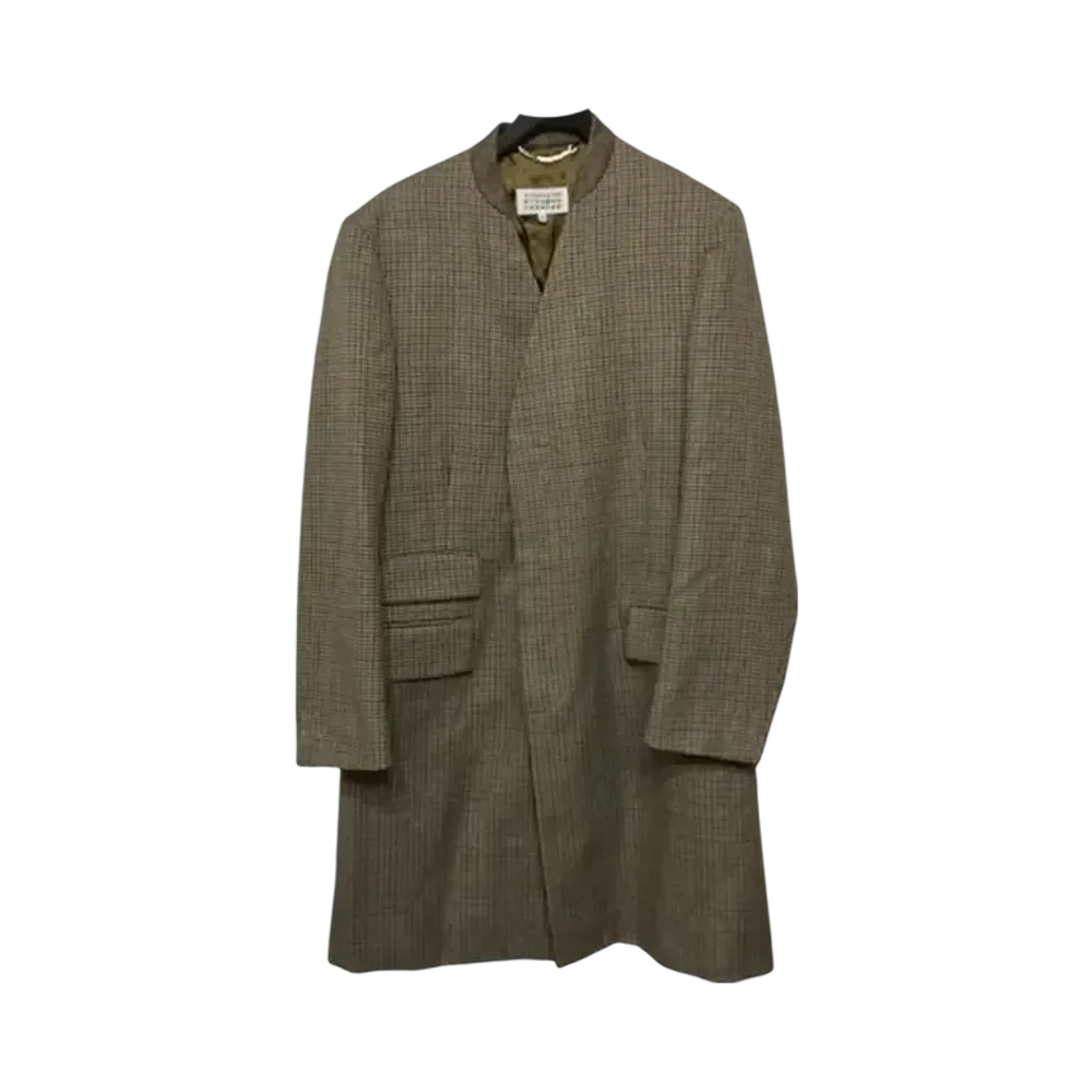 Maison Margiela Wool Twill Minimal Coat "Brown"