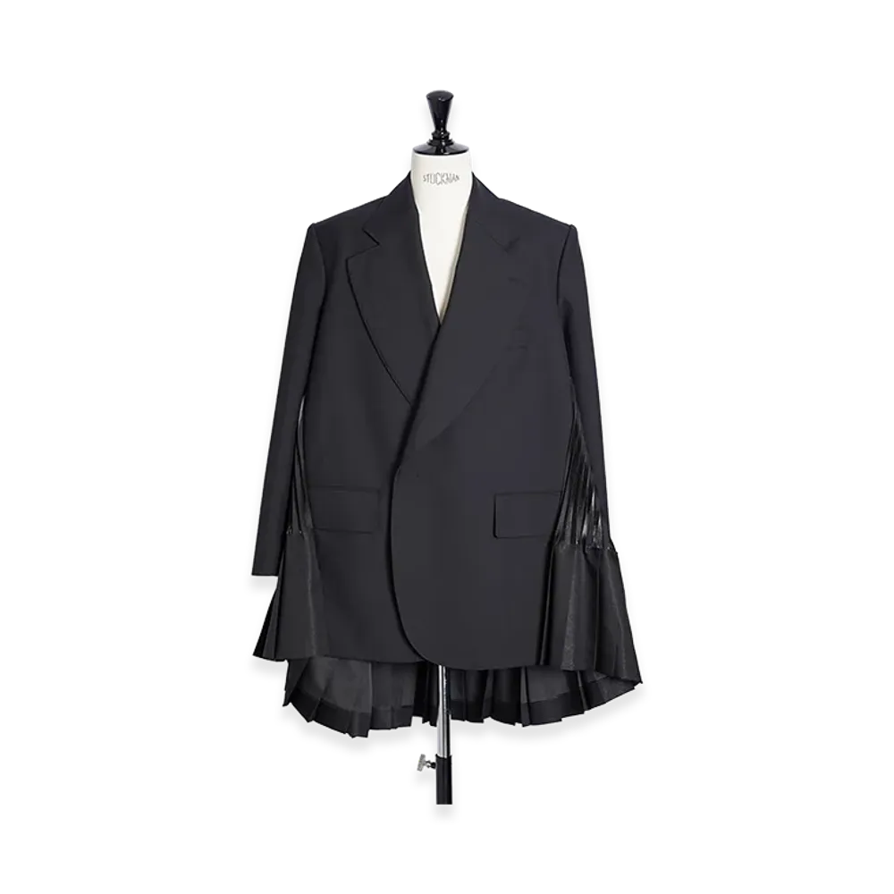 JUNYA WATANABE Women's Pleats Docking Cape Jacket "Black"