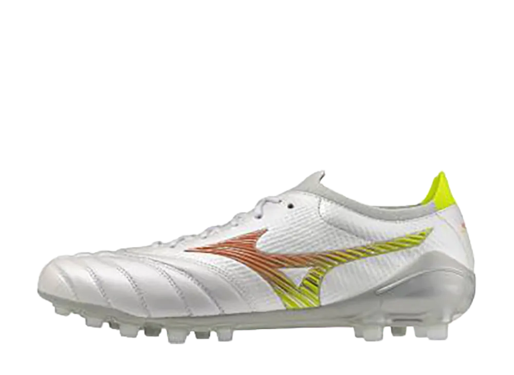 Mizuno Morelia Neo 5 β Japan AG "Super White Pearl/Orange/Yellow"
