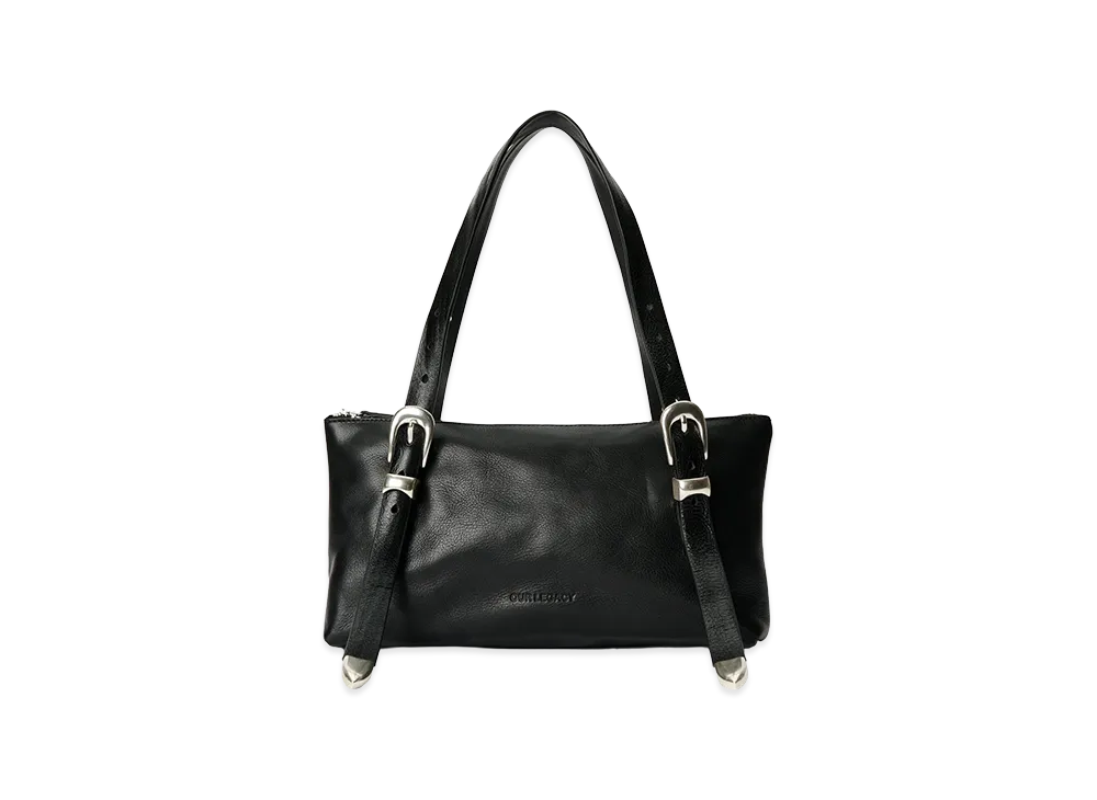 OUR LEGACY Women's 2 Cm Belt Shoulder Bag "Tire Black Forever Cowhide"
