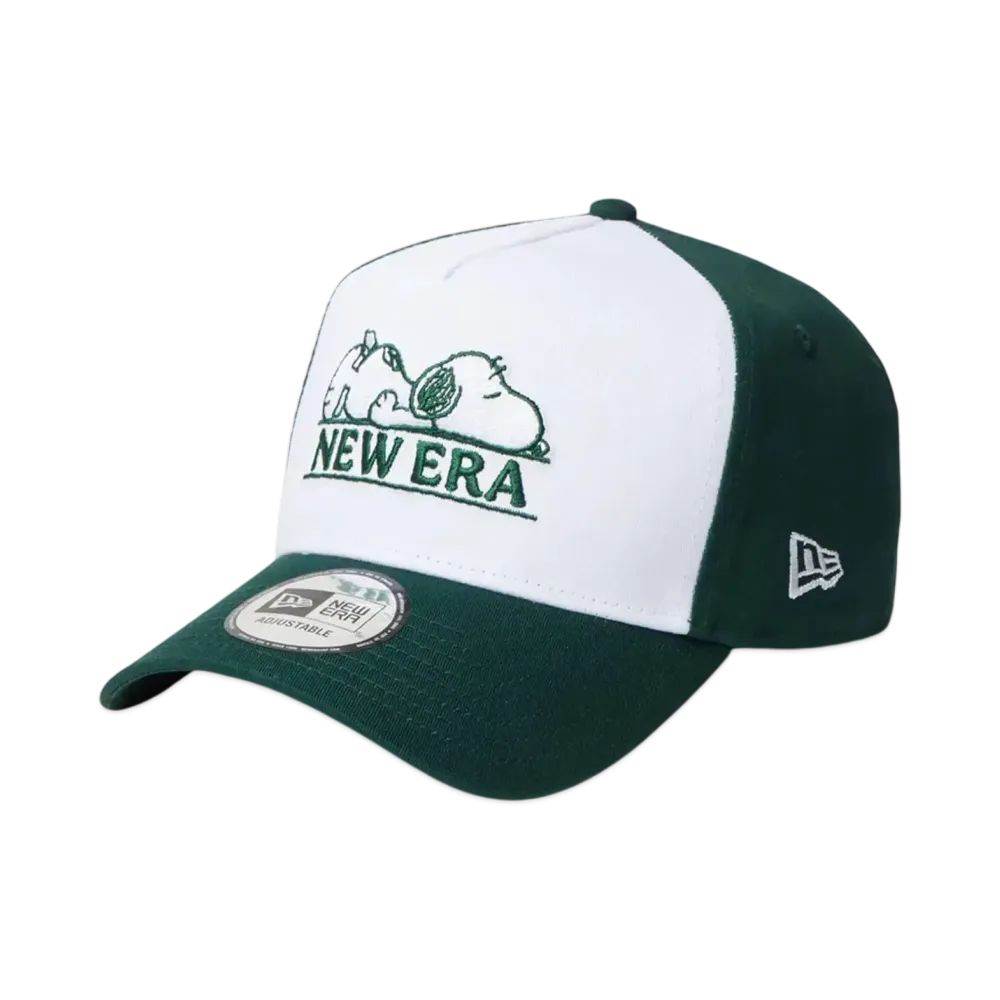 NEW ERA x PEANUTS 9Forty A-Frame Snoopy "White/Dark Green"