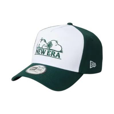 NEW ERA x PEANUTS 9Forty A-Frame Snoopy "White/Dark Green"