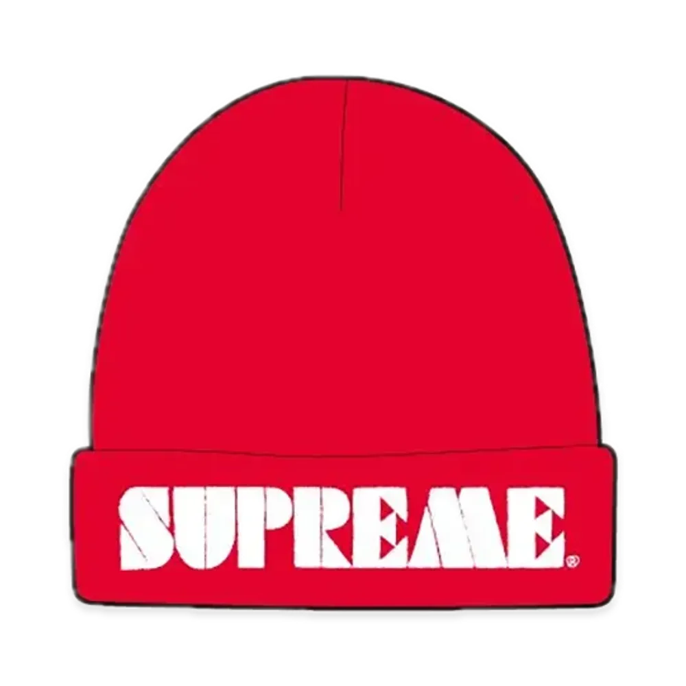 Supreme Stencil Beanie "Red"