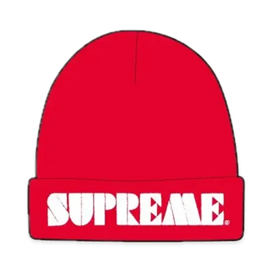 Supreme Stencil Beanie "Red"