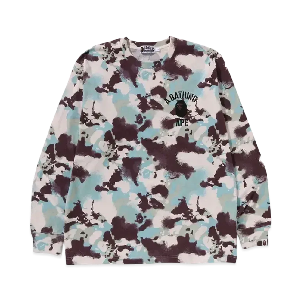 A BATHING APE Map Camo Relaxed Fit LS Tee "Multi"