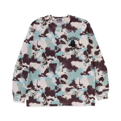 A BATHING APE Map Camo Relaxed Fit LS Tee "Multi"