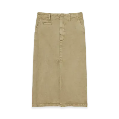 AURALEE Product Dyed Finx Chino Skirt "Beige"