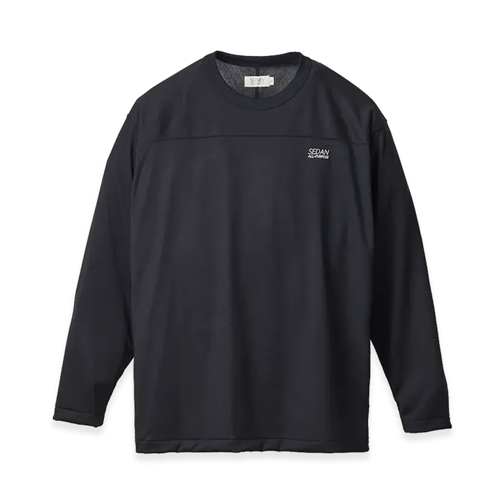 SEDAN ALL-PURPOSE Wool Jersey Football Tee "Black"