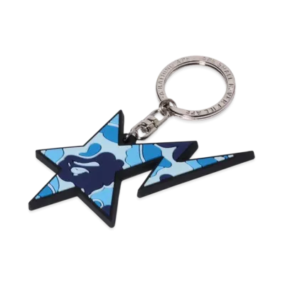 A BATHING APE ABC Camo Sta Rubber Keychain "Blue"