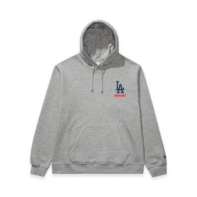 UNDEFEATED x New Era x Los Angeles Dodgers Stacked Logo Hoodie "Heather Grey"