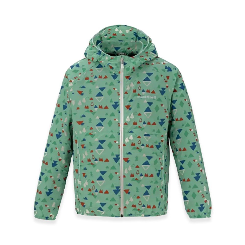 mont-bell Kid's Wind Blast Print Parka "Light Green"