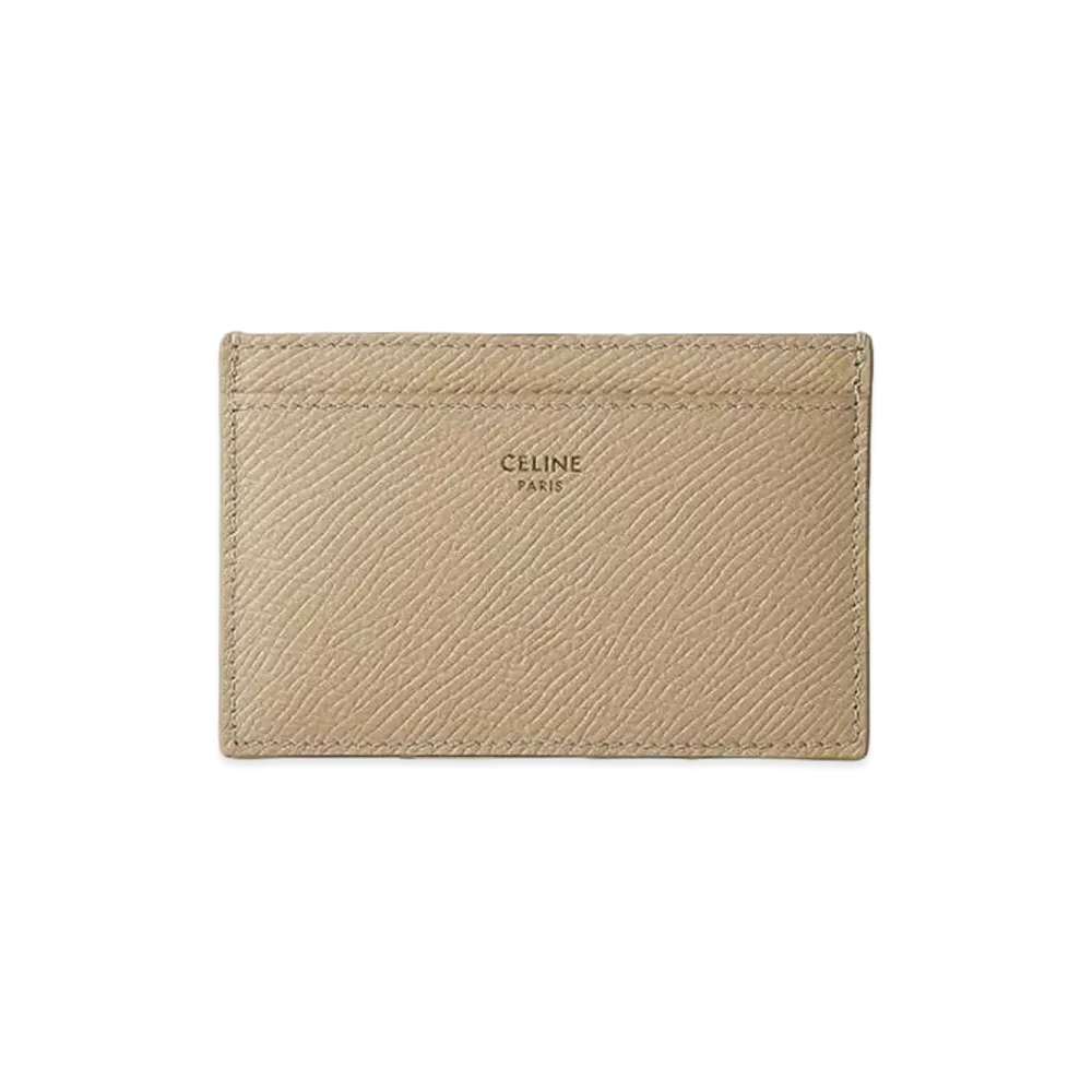 CELINE Card Holder in Grained Calfskin  "Nude"