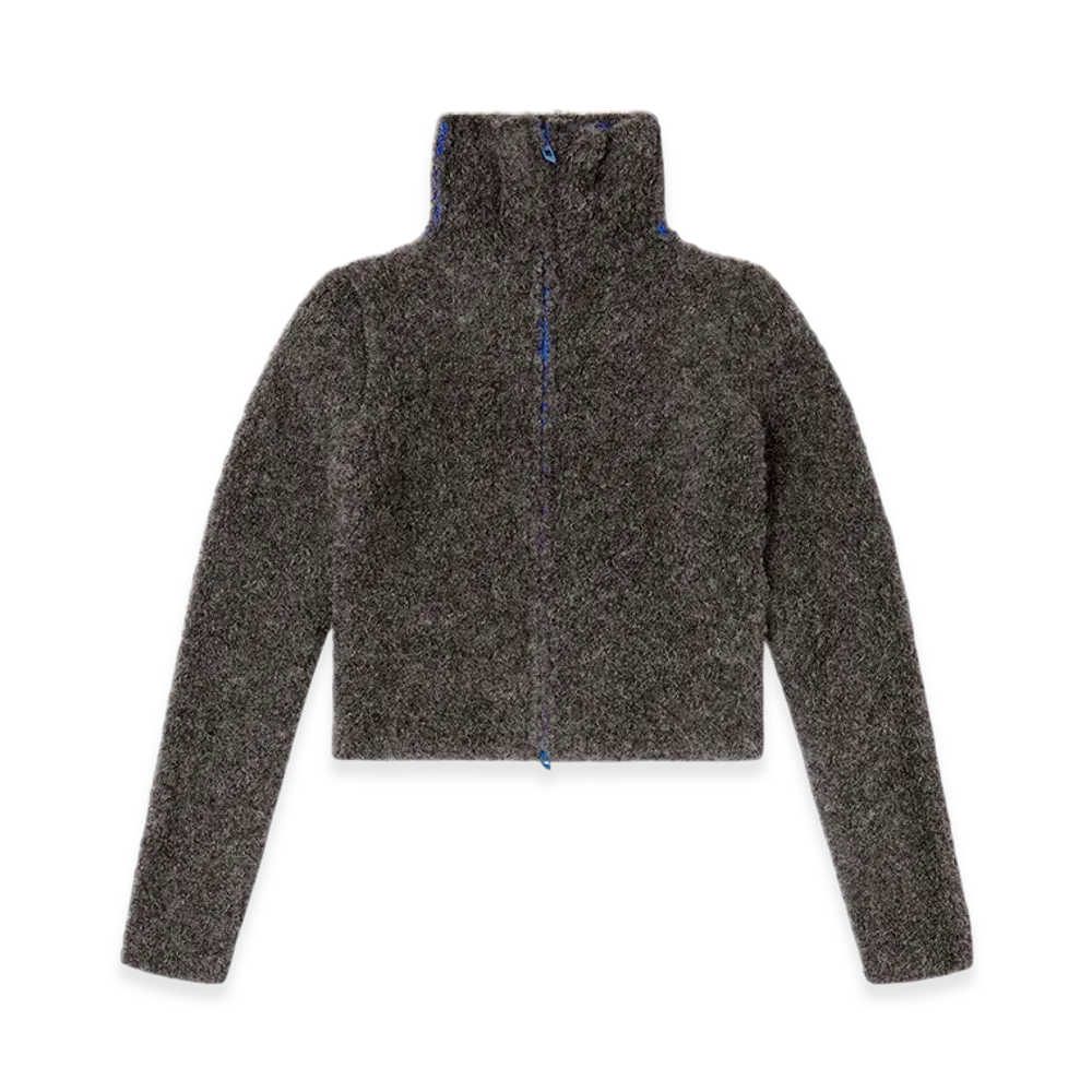 Diesel M-Eleonere Zip Cardigan With Contrast Interior "Dark Grey"