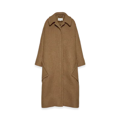 Maison Margiela Women's Boucle Mohair Wool Coat "Biscuits"