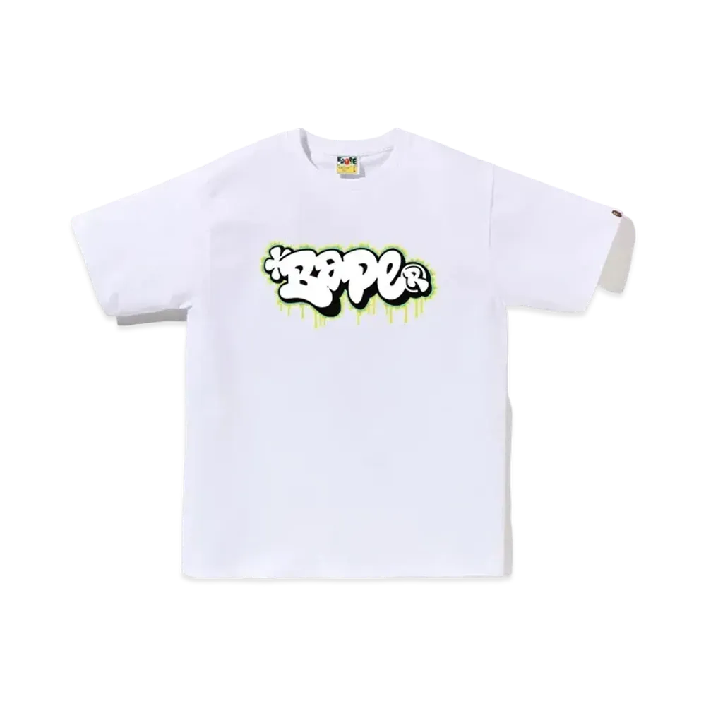 A BATHING APE Bape Graffiti Logo Tee "White"