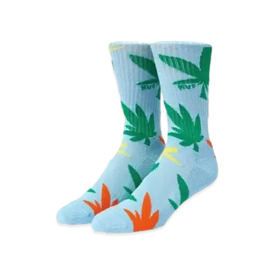 HUF Spring 24 Abstract Plantlife Socks "Light Blue"