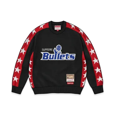 Supreme x Mitchell & Ness Teams Sweater "Black"