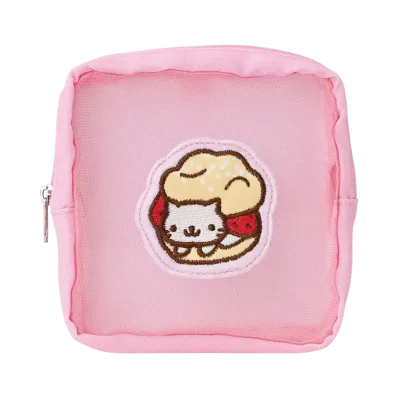 BANDAI "Ichiban Kuji" -Chokotto San-X Universe- C Prize Mesh embroidered pouch - Nyan Nyan Nyanko