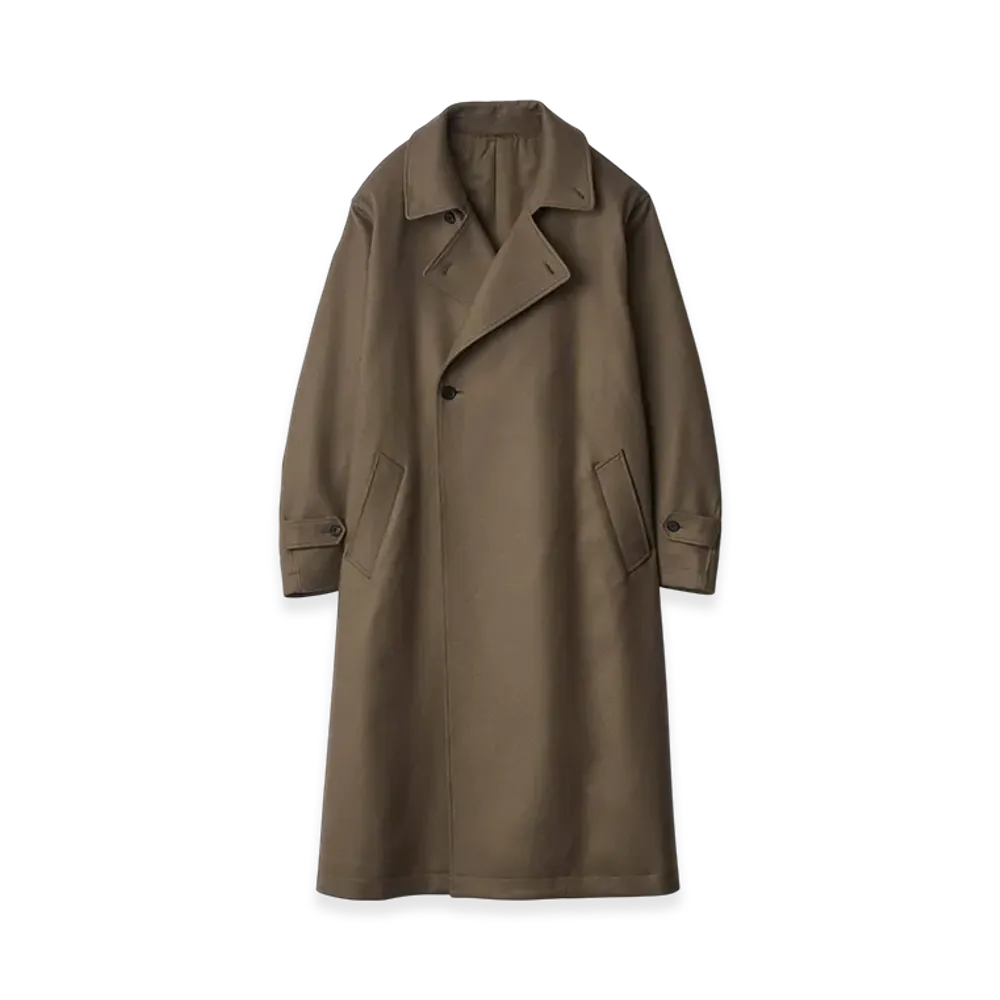 ssstein Oversized Double Breasted Coat "Dark Beige"