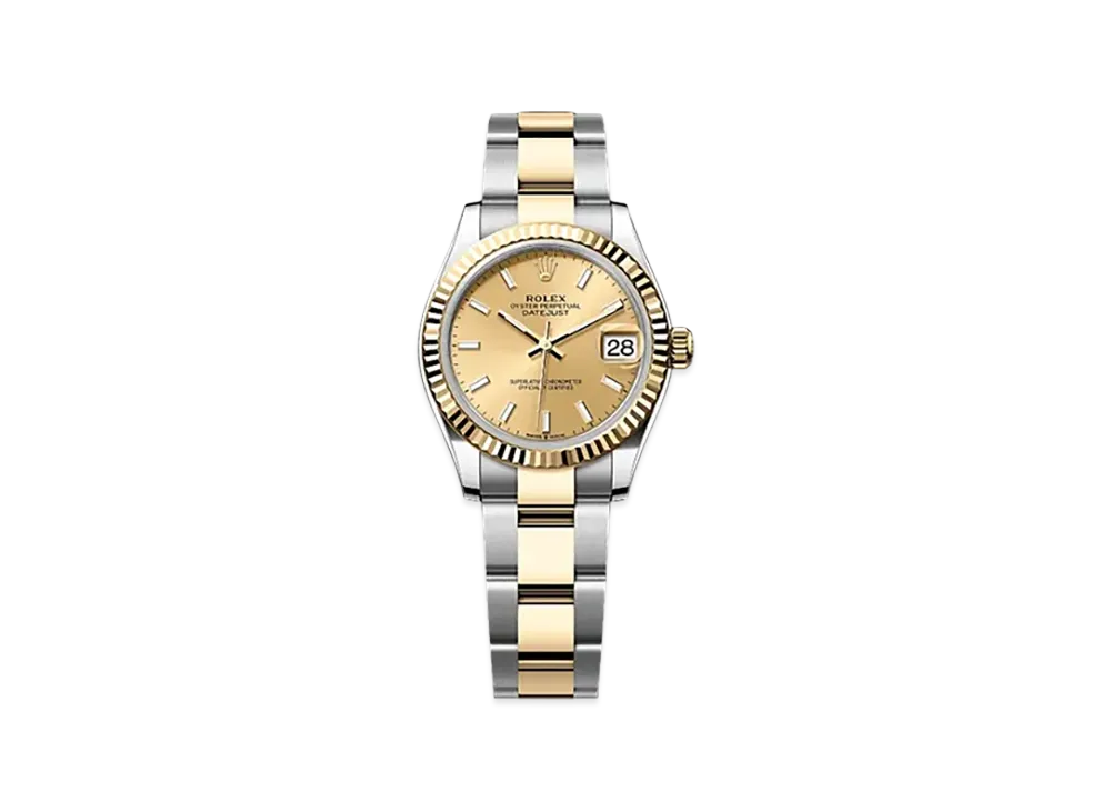 ROLEX Datejust 31 in Oystersteel and Yellow Gold "Gold"