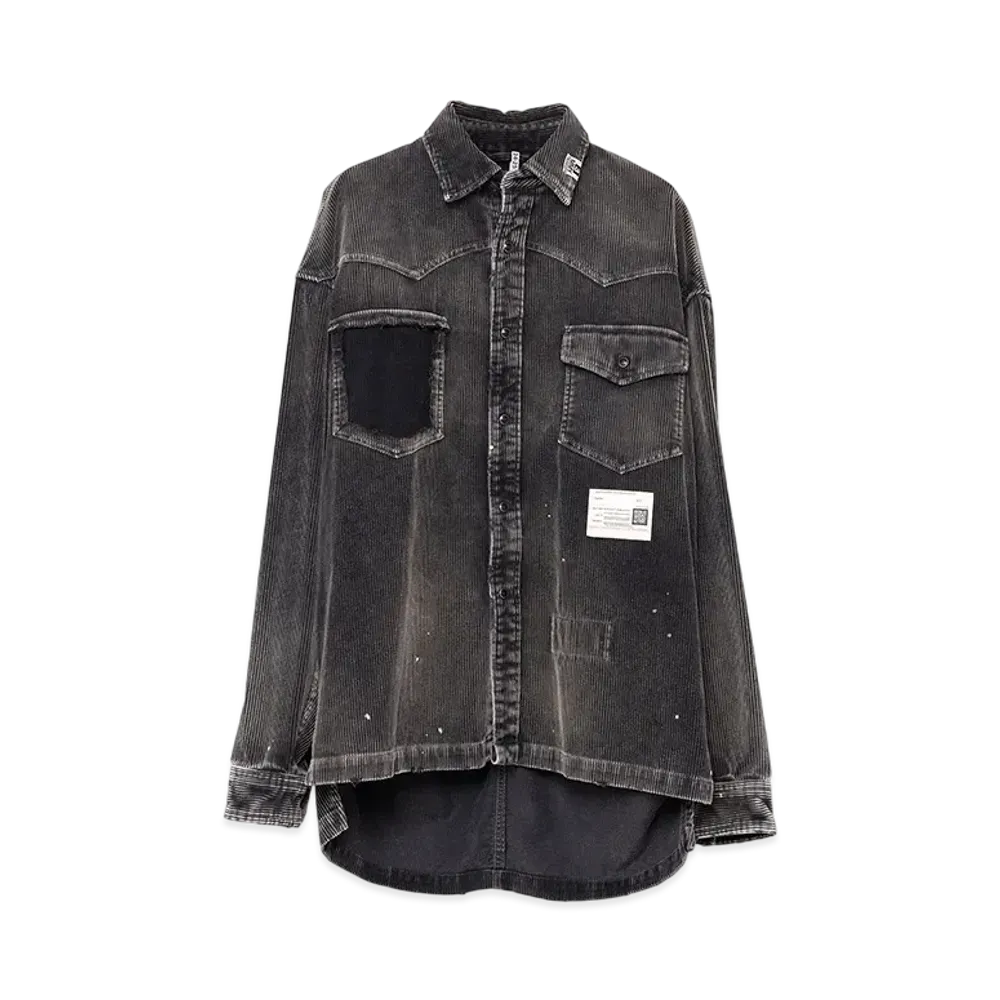 Maison MIHARA YASUHIRO Vintage-like Corduroy Shirt "Black"