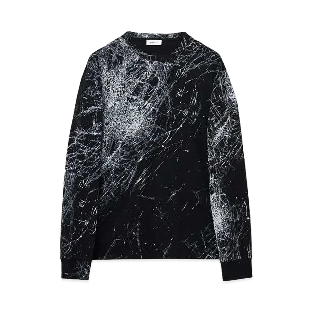 Alexander McQUEEN Smashed Glass Long Sleeve T-Shirt "Black"