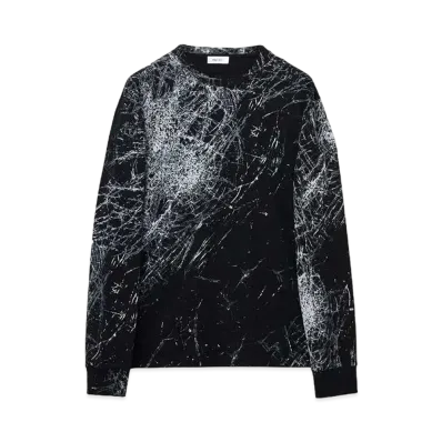 Alexander McQUEEN Smashed Glass Long Sleeve T-Shirt "Black"