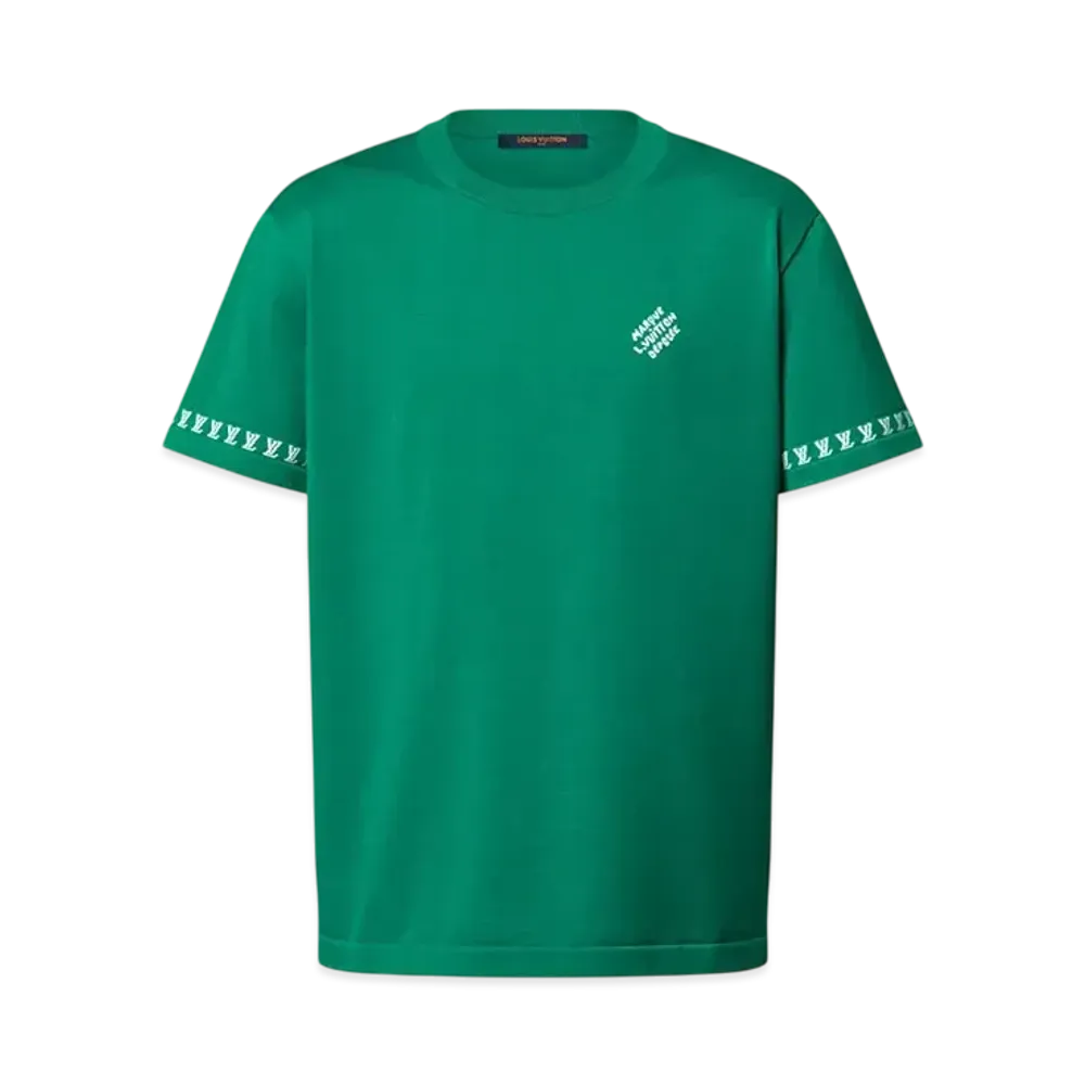 Louis Vuitton Signature Short-Sleeved Cotton Crewneck "Borneo Green"