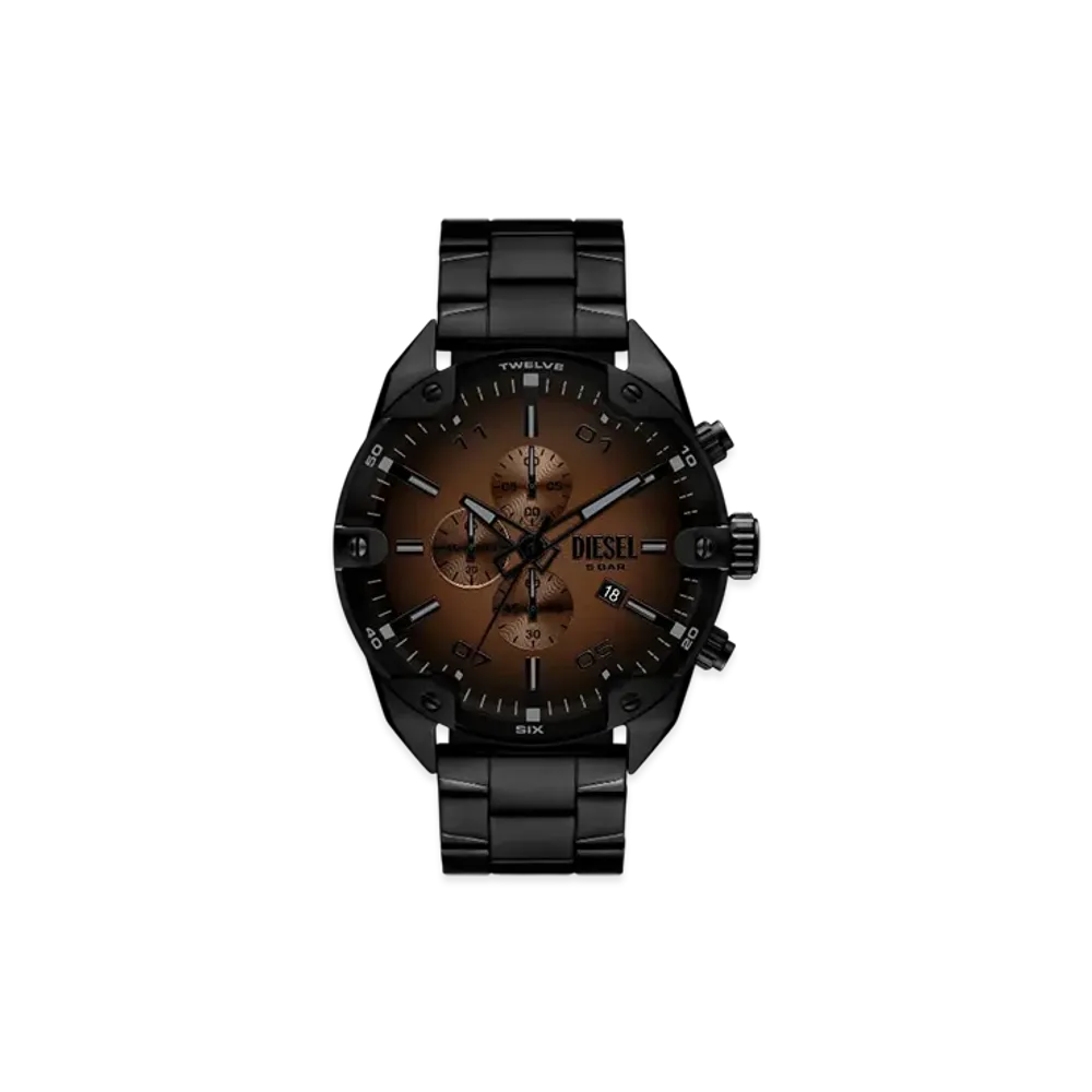 Diesel Dz4691 Watch Spiked Black Stainless Steel Watch "Black"