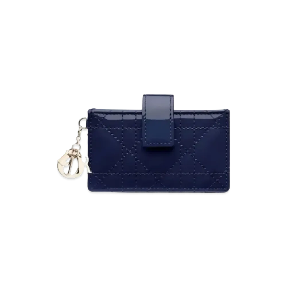 Dior Curfskin Multi-Layer Card Holder "Indigo"