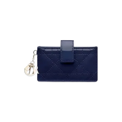 Dior Curfskin Multi-Layer Card Holder "Indigo"