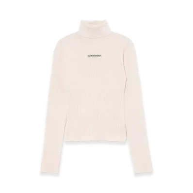 ANDMARY Women's Jacquard Turtleneck Tops "Ivory"