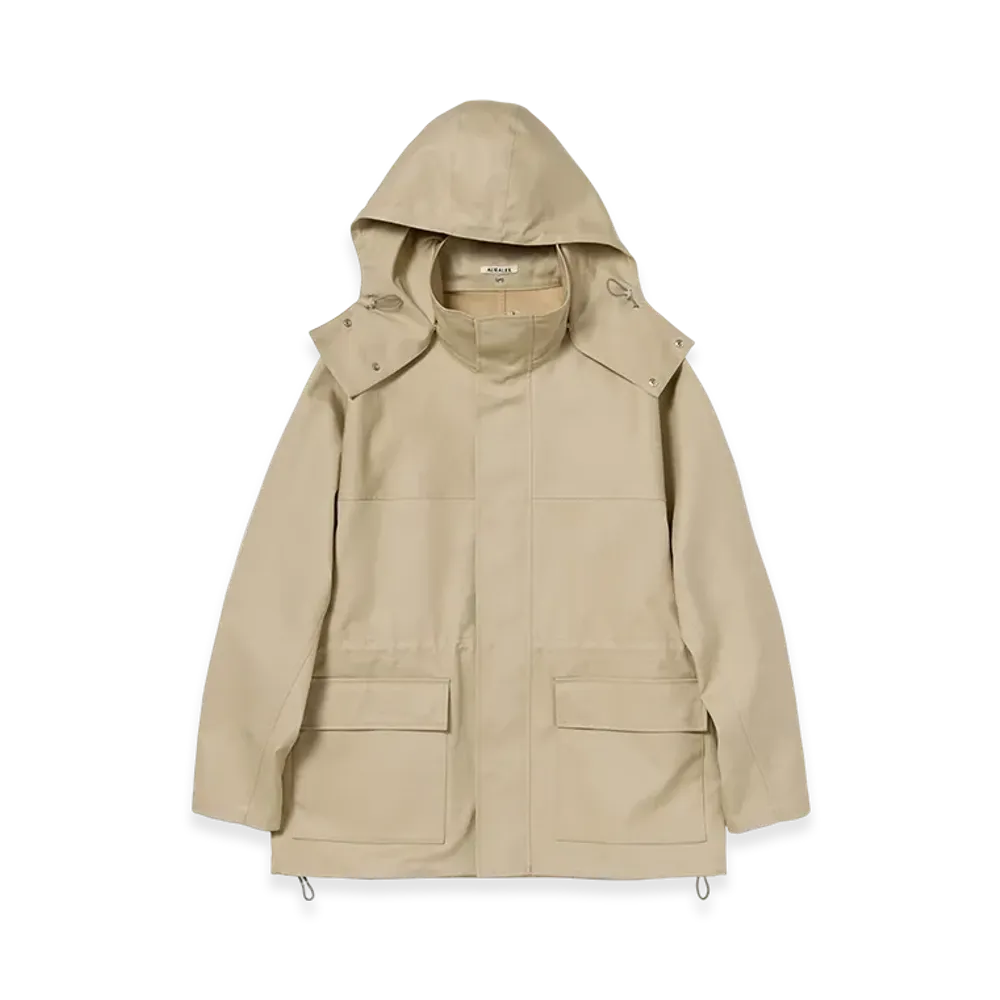 AURALEE High-Density Bonded Cotton Gabardine Blouson "Beige"