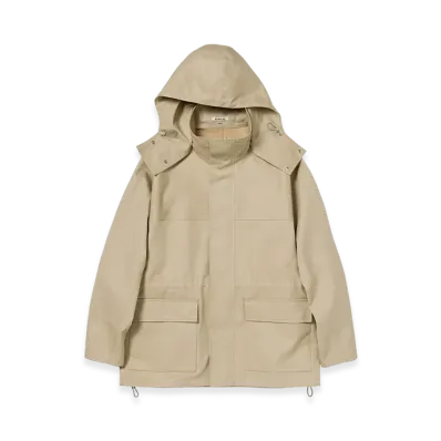 AURALEE High-Density Bonded Cotton Gabardine Blouson "Beige"