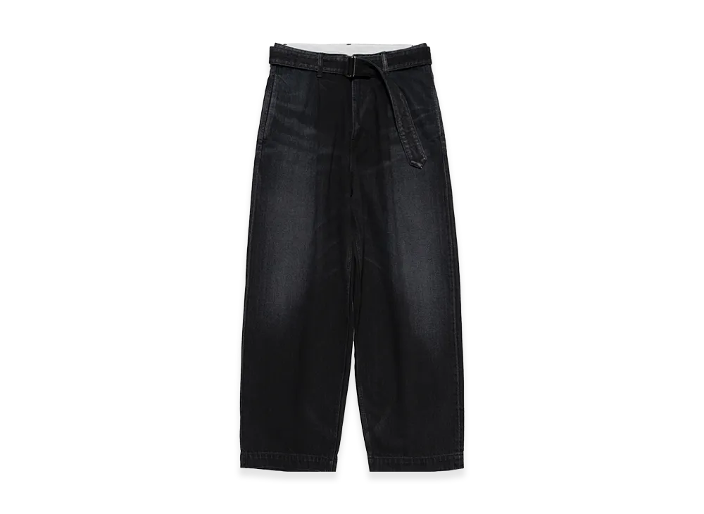 Graphpaper Selvage Denim Belted Pants Dark Fade "Black"