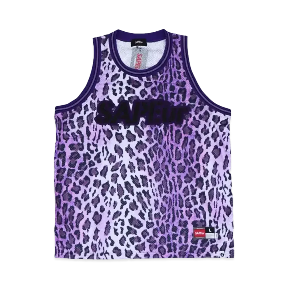 SAPEur Basket Tank Top "Leopard Purple"
