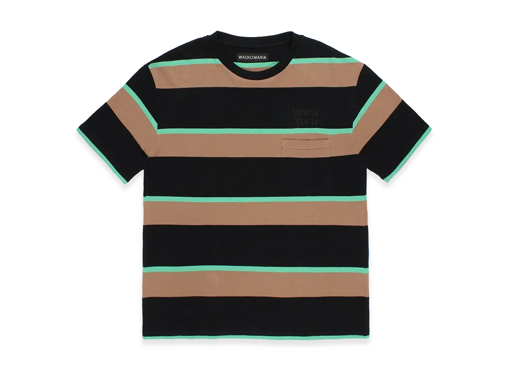 WACKO MARIA Striped T-Shirt "Brown"