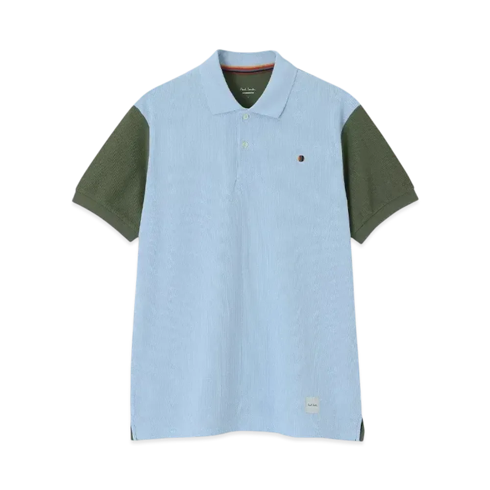 Paul Smith Traveler Bicolor Polo Shirt "Blue"