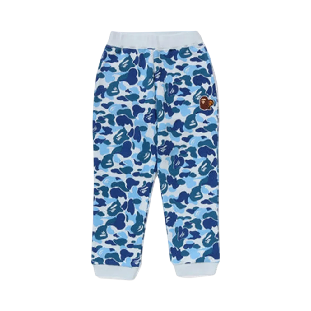 A BATHING APE Abc Camo Ape & Milo One Point Sweat Pants "Blue"
