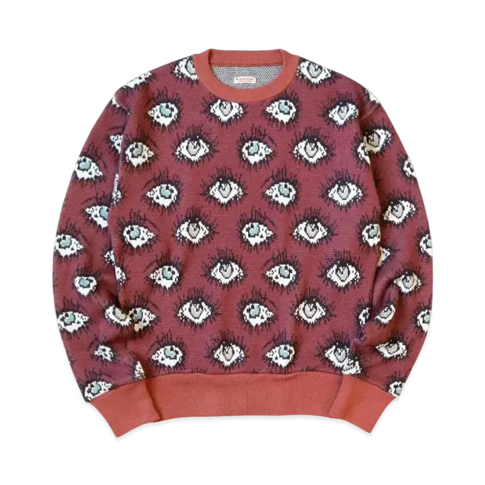 KAPITAL 8G Jacquard Knit Speakeasy Vintage Sweater "Enji"