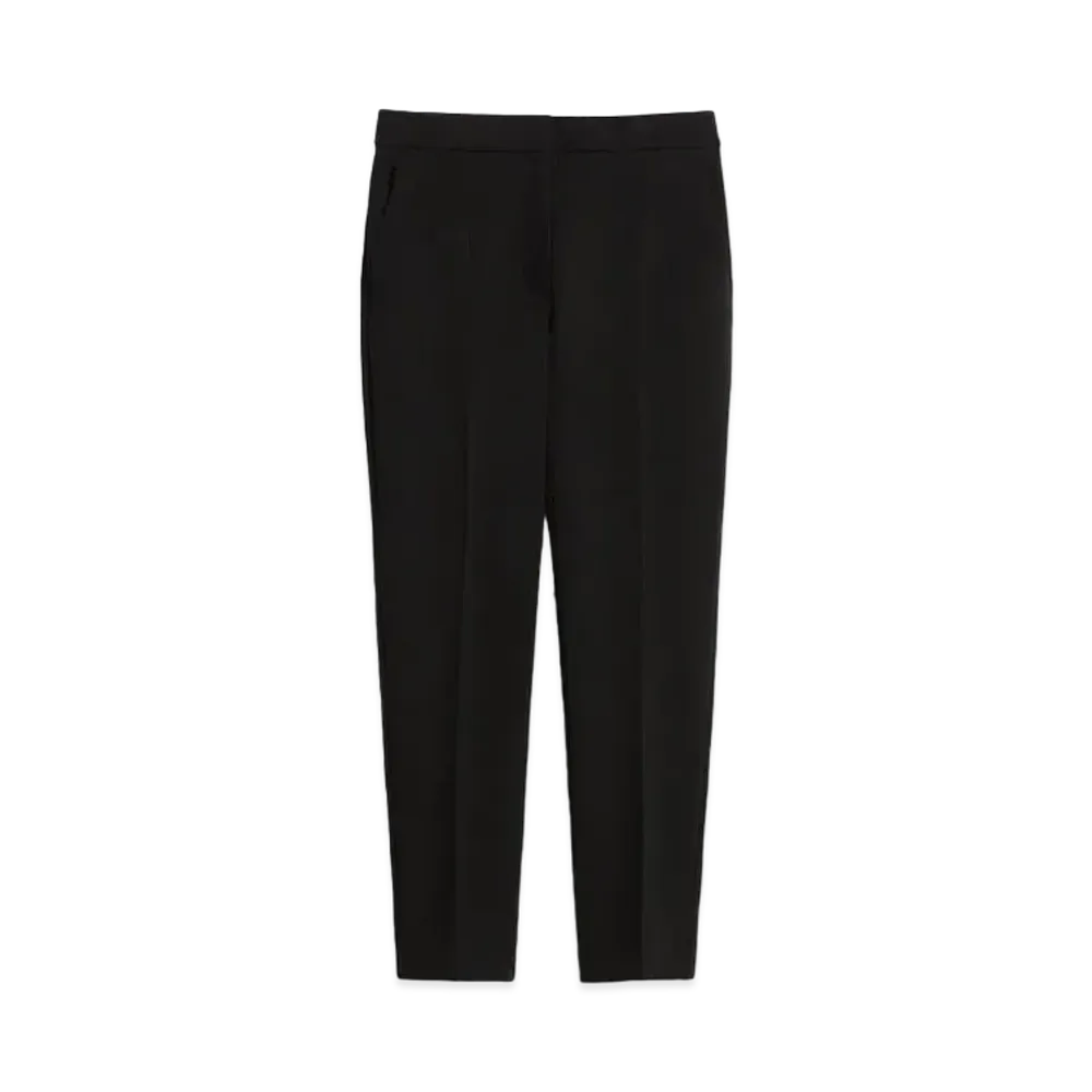 Max Mara Peño Viscose Jersey Cropped Trousers "Black"