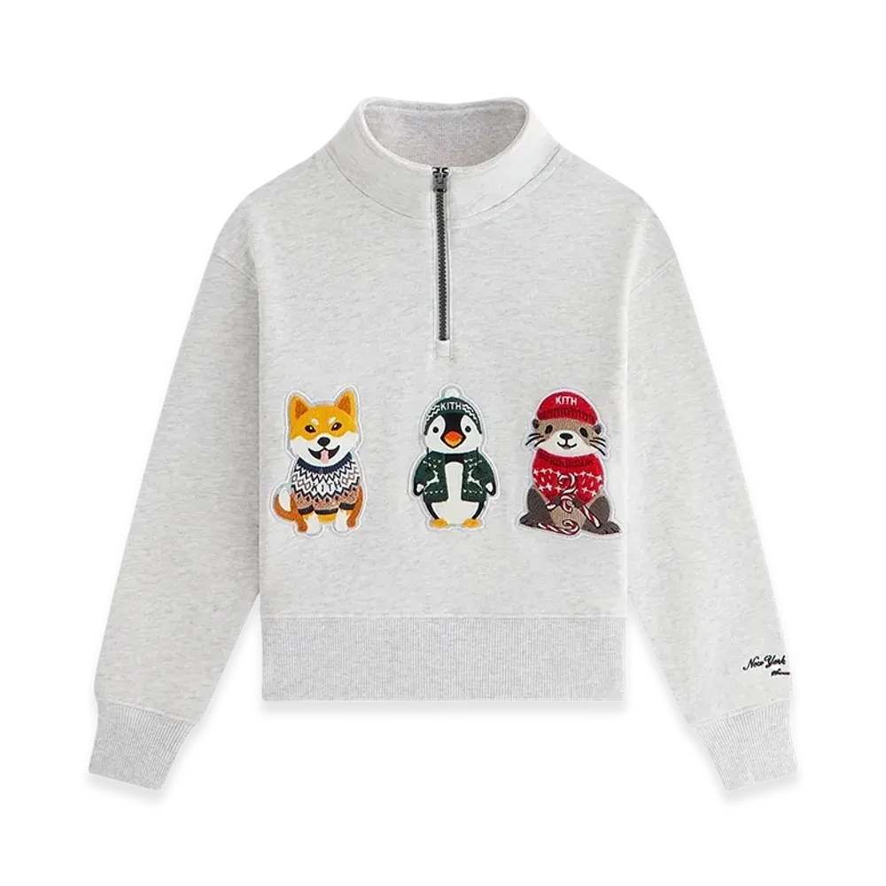 Kithmas Kids & Friend Hunter Quarter Zip "Light Heather Grey"