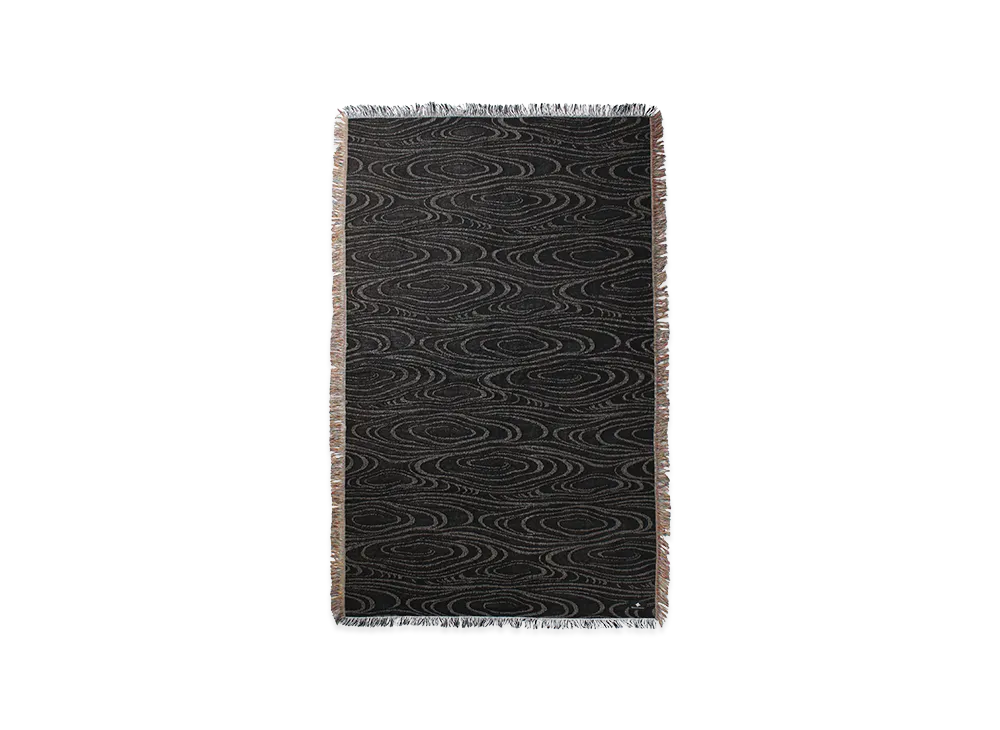 APHRODITEGANG GAKKIN x BUDSPOOL Uzumaru Jacquard Rug "Black"