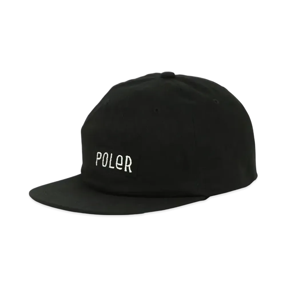 POLeR Hooley Front 6 Panel Cap "Black"