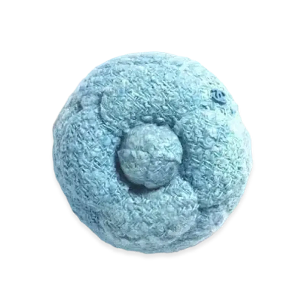 CHANEL Camellia Wool Tweed "Blue/Turquoise"