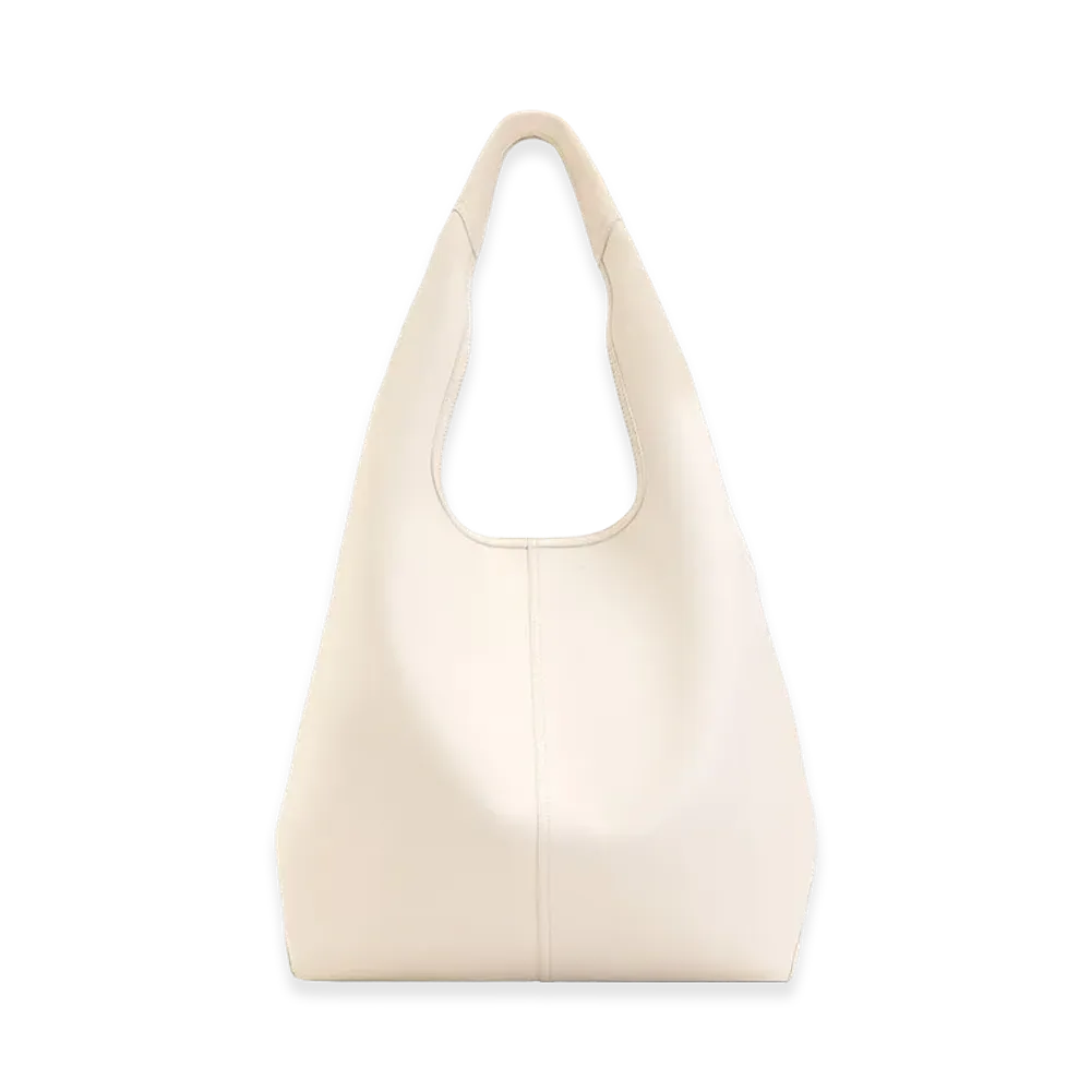 AMI PARIS Taurillon Leather Etienne Hobo Bag "White"