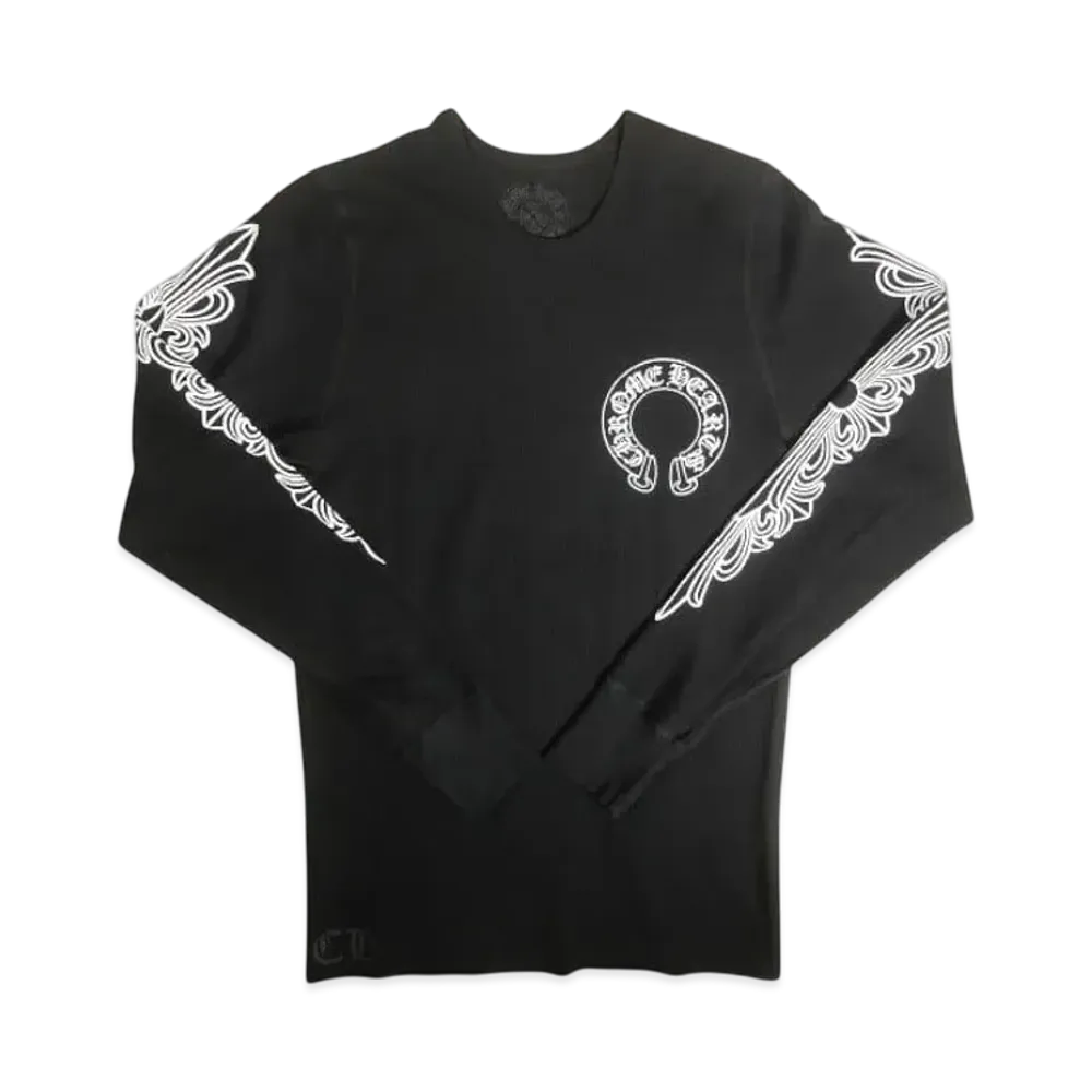 Chrome Hearts Horseshoe Thermal L/S T-Shirt "Black"